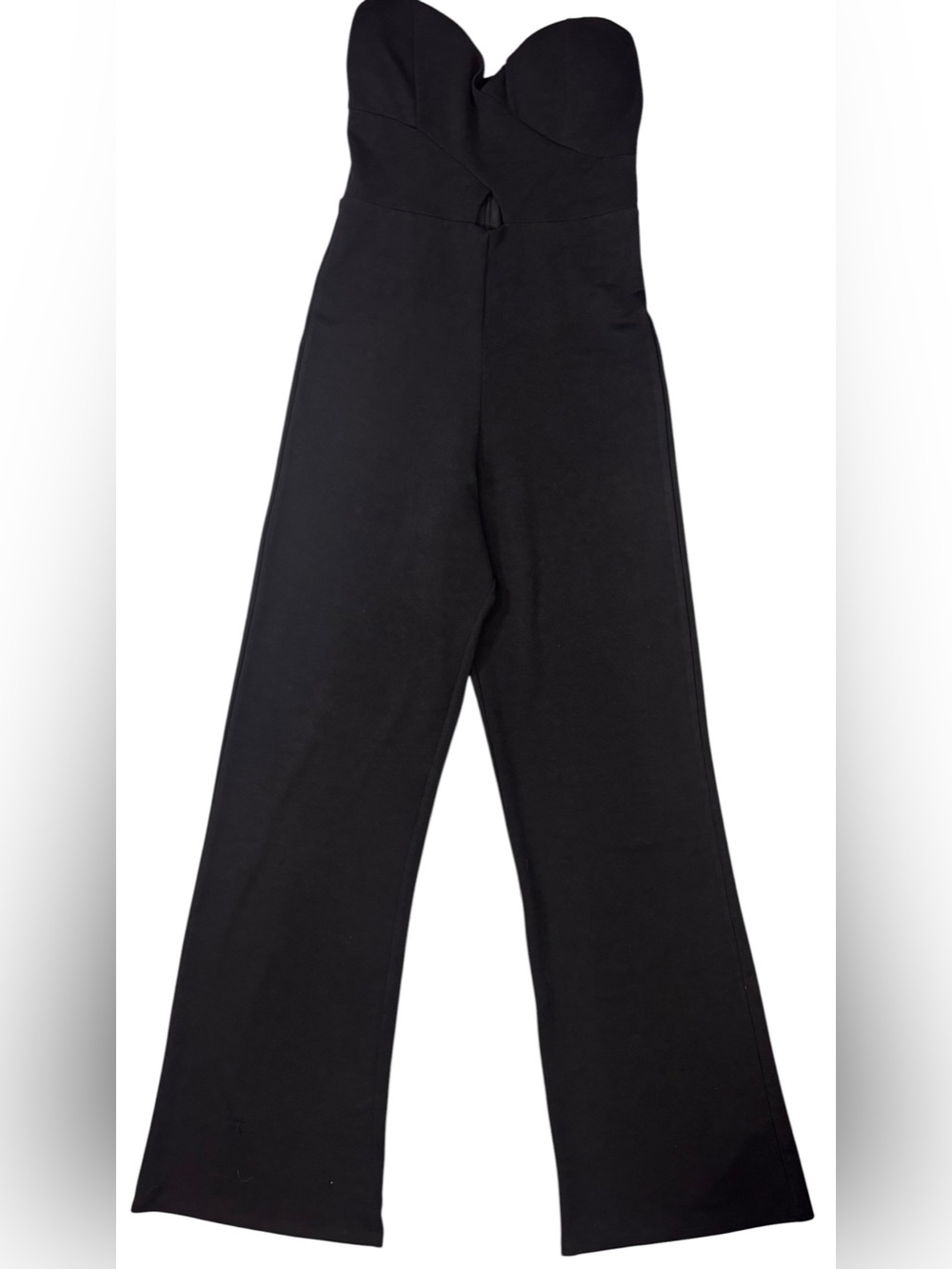 Revamped Black Strapless Bustier Wide Leg Jumpsuit NWT Small